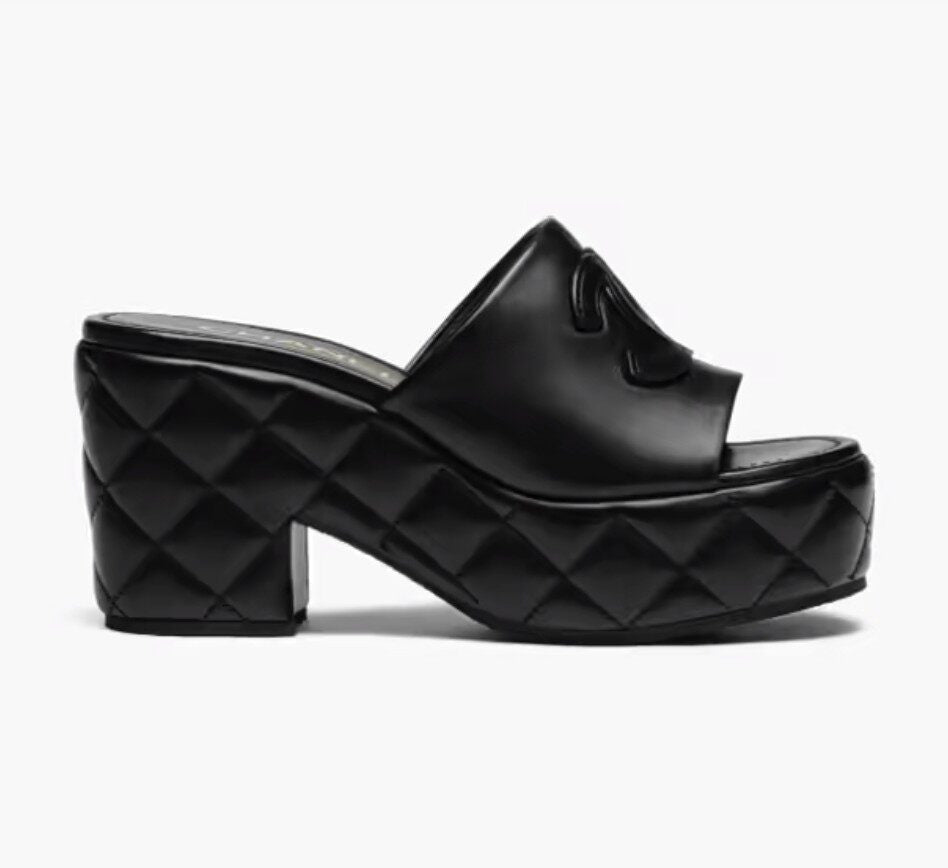 New high-heeled sandals