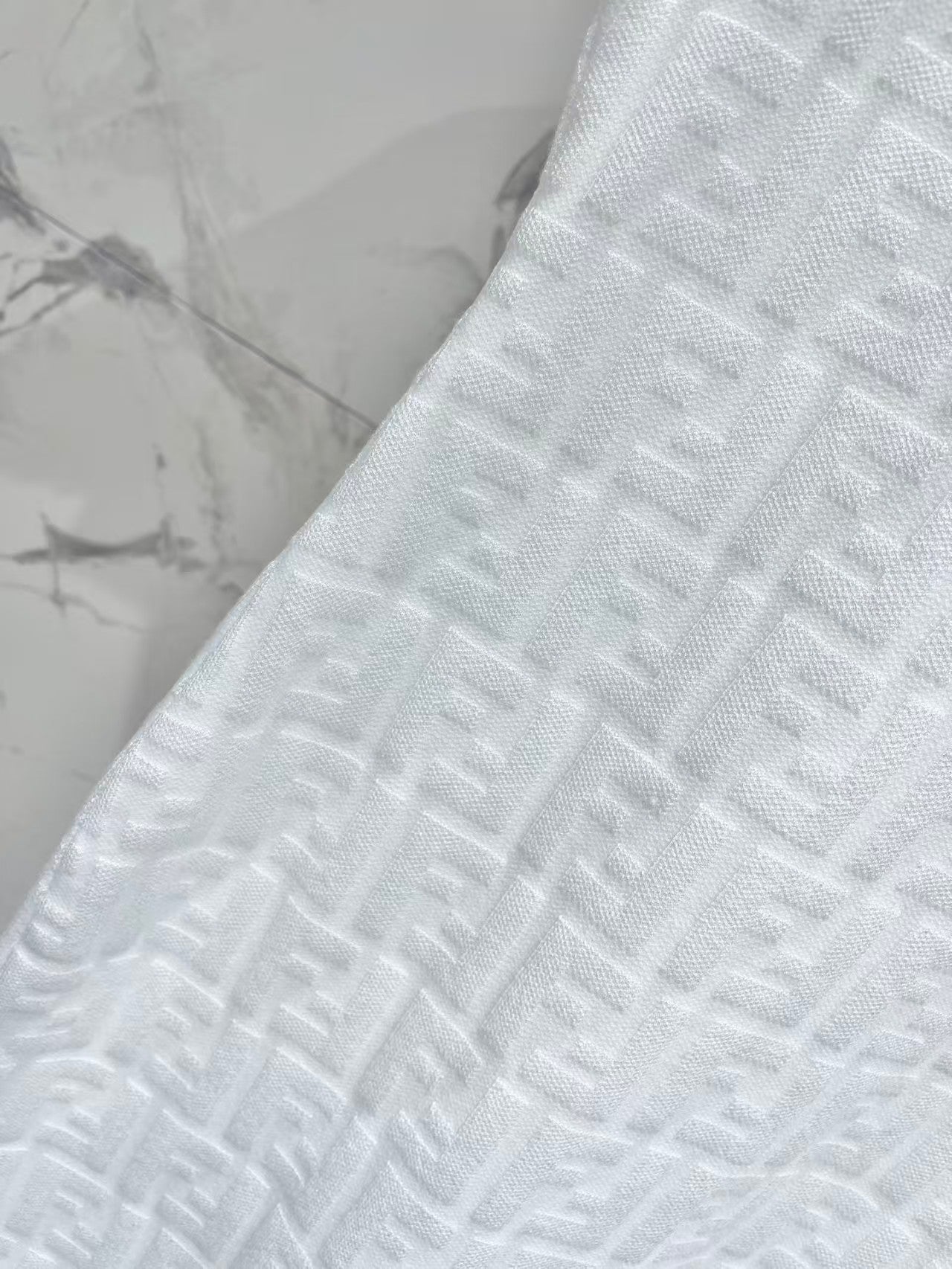 Embossed letter 3D logo knitted dress