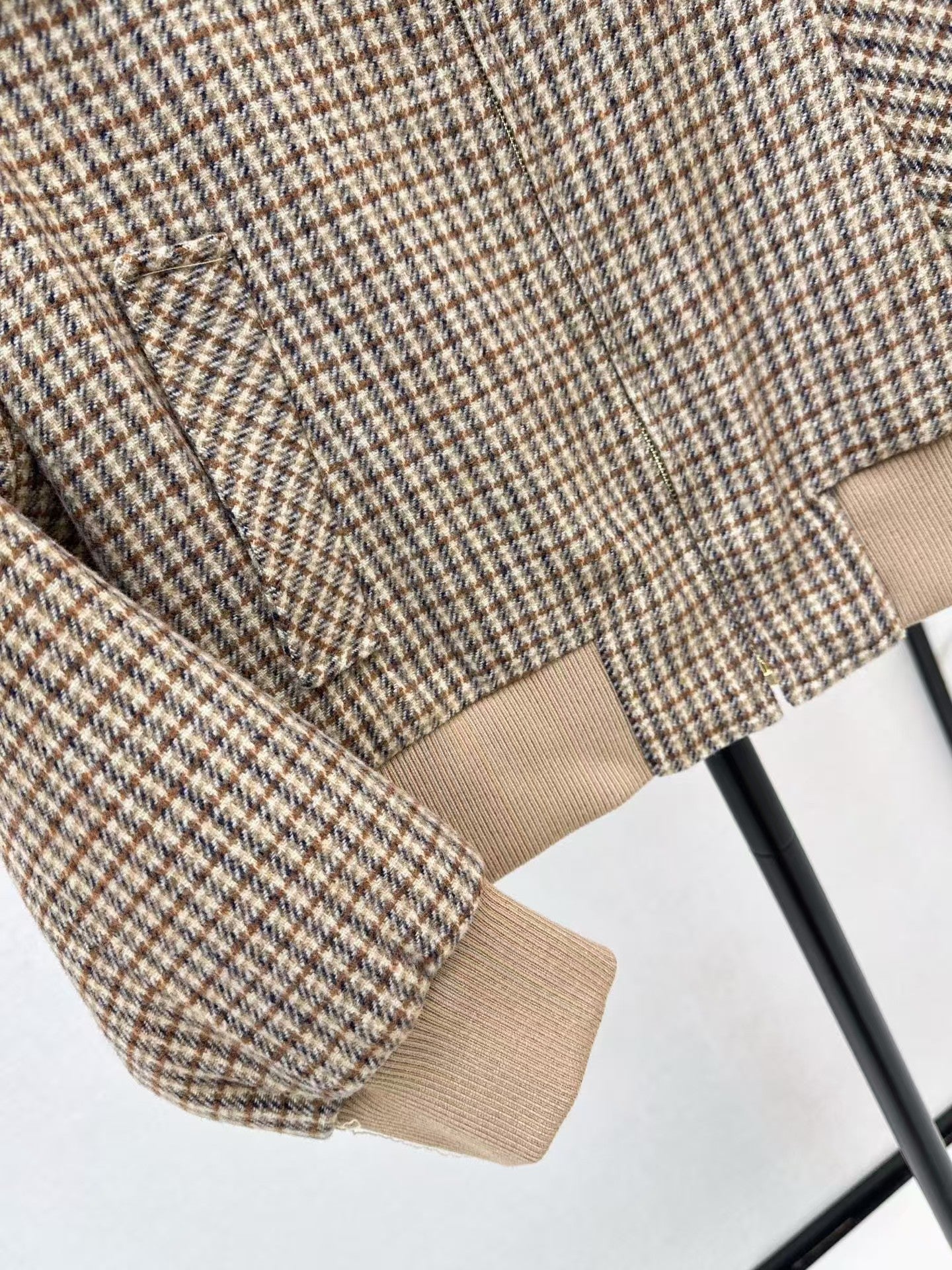 Latest wool houndstooth jacket