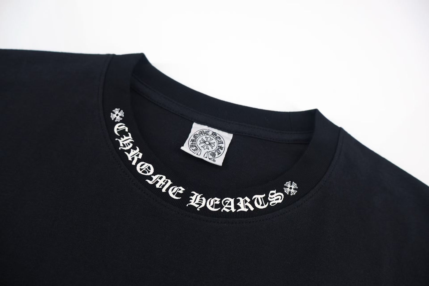 26 New Double-Layer T-Shirt with Water Drop Cross Design