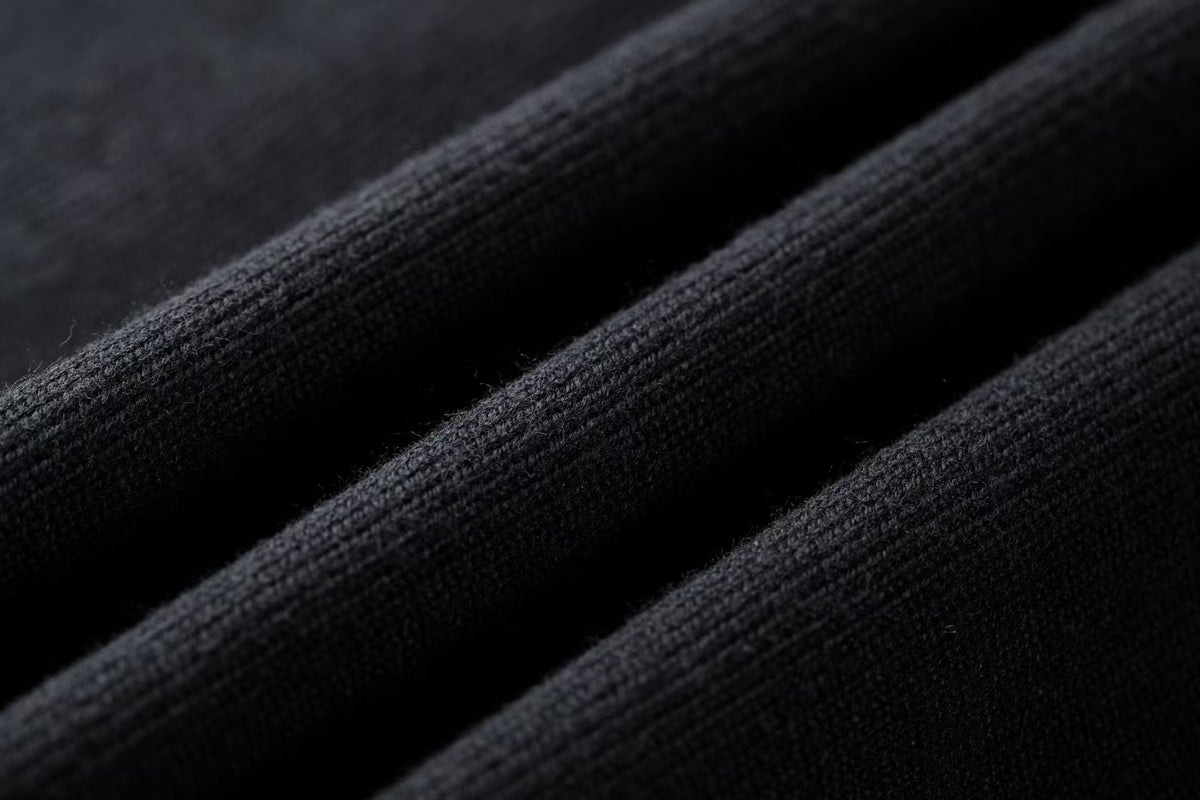 26 New Leather Label Pocket Knit Zipper Hoodie