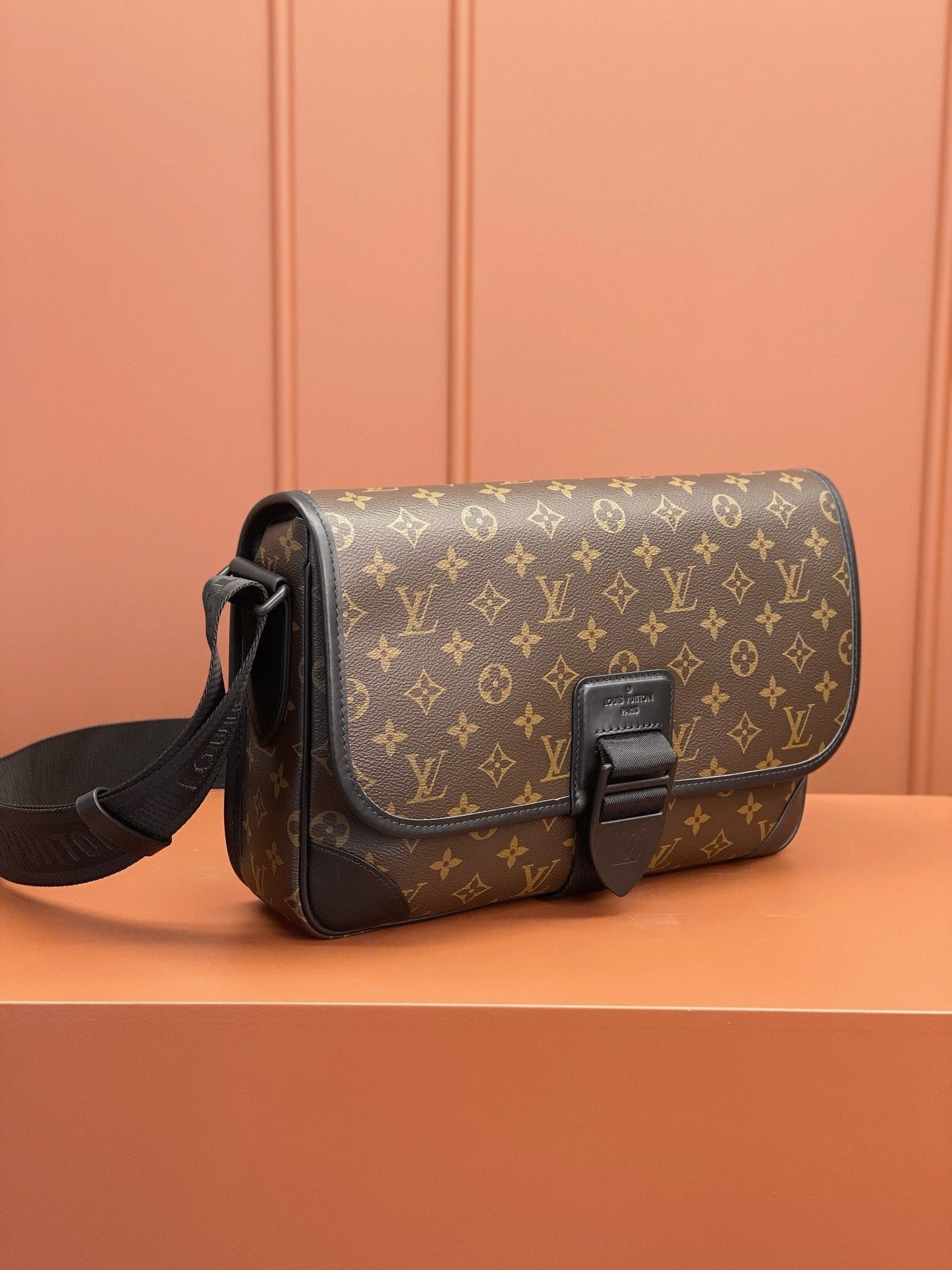 Archy Messenger MM Monogram Macassar Canvas