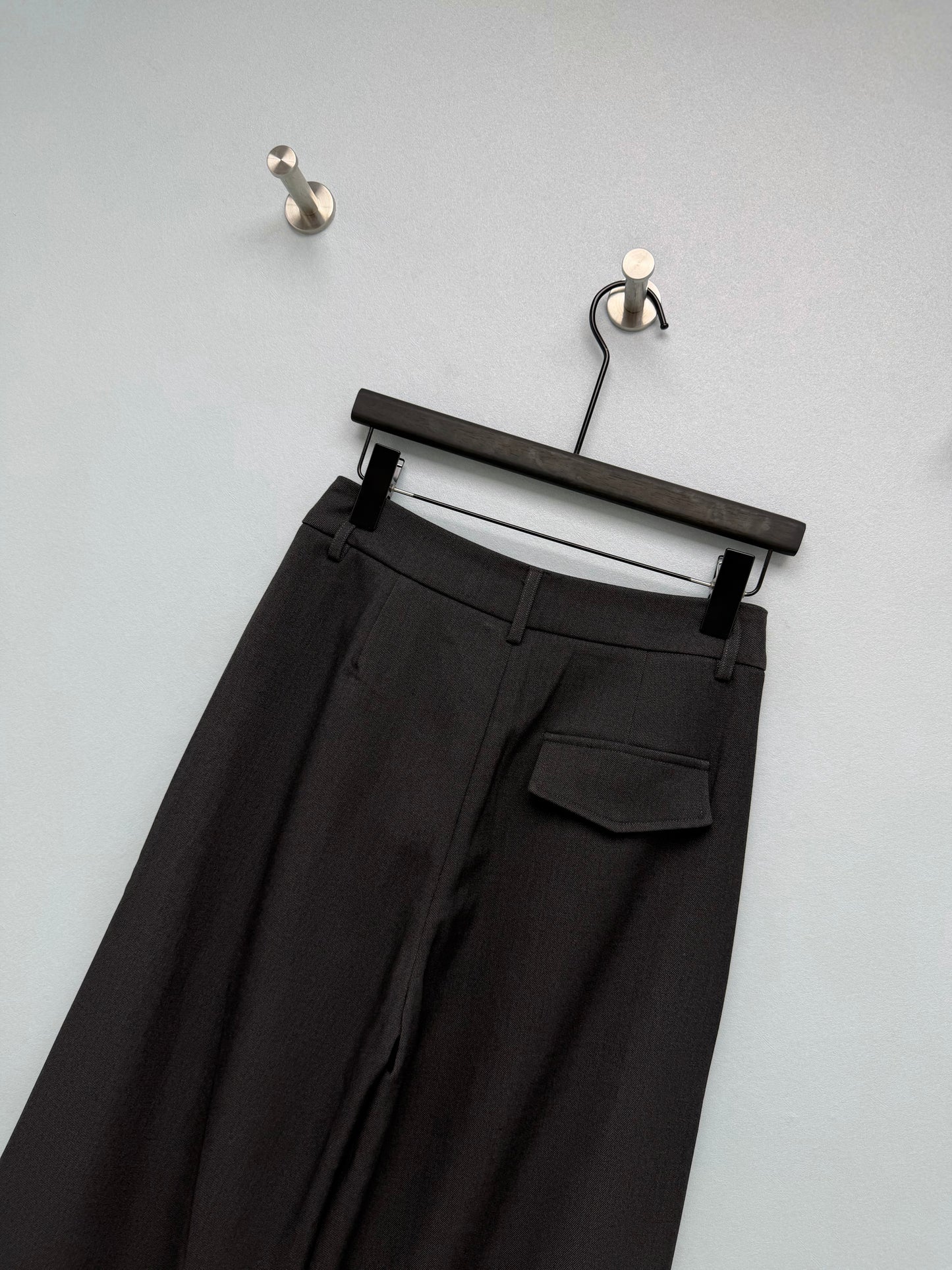 26FW New Gold Buckle Wide-Leg Suit Trousers