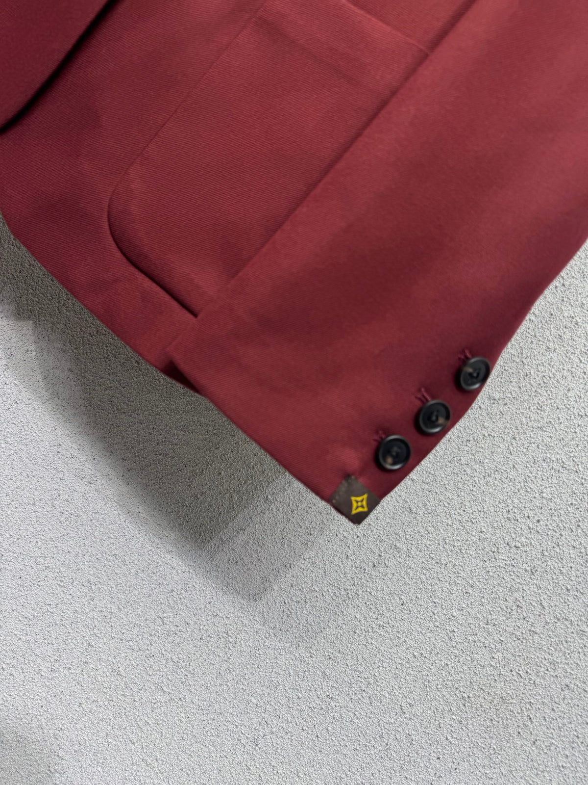 26FW New Burgundy Blazer with Badge Detail