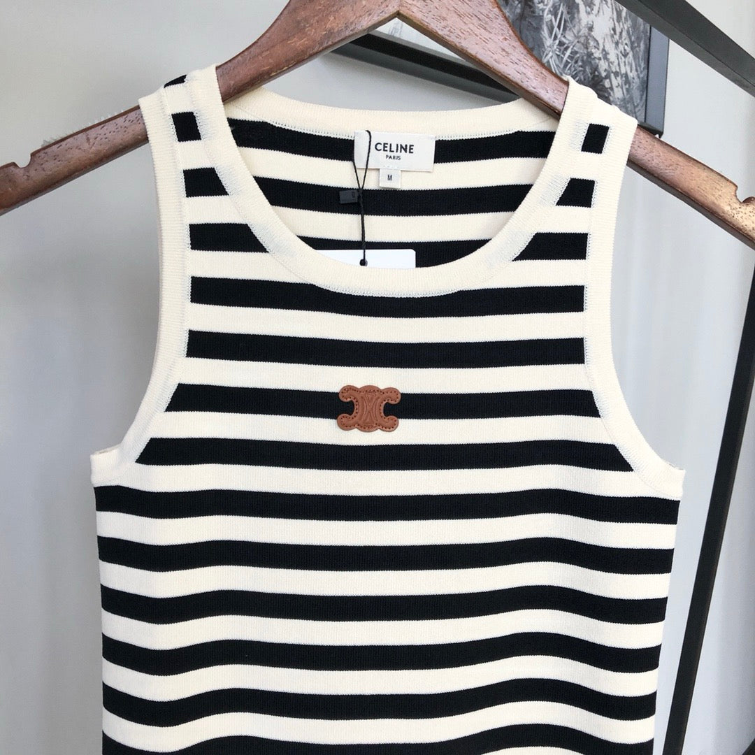 🔥🔥🔥Black and white striped vest