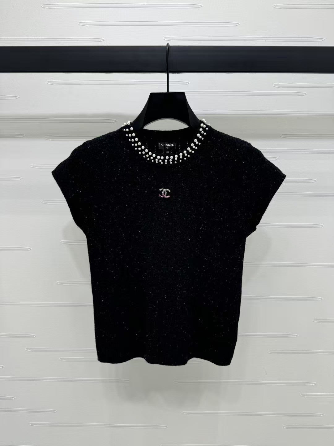 25 Spring and Summer Small Flying Sleeve Knitted Short Sleeve