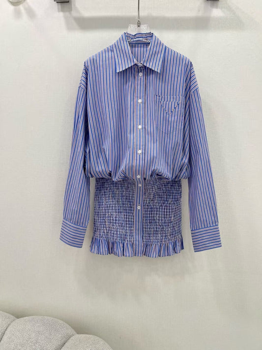 25 Early Spring Lapel Drop Shoulder Loose Fit Shirt Dress