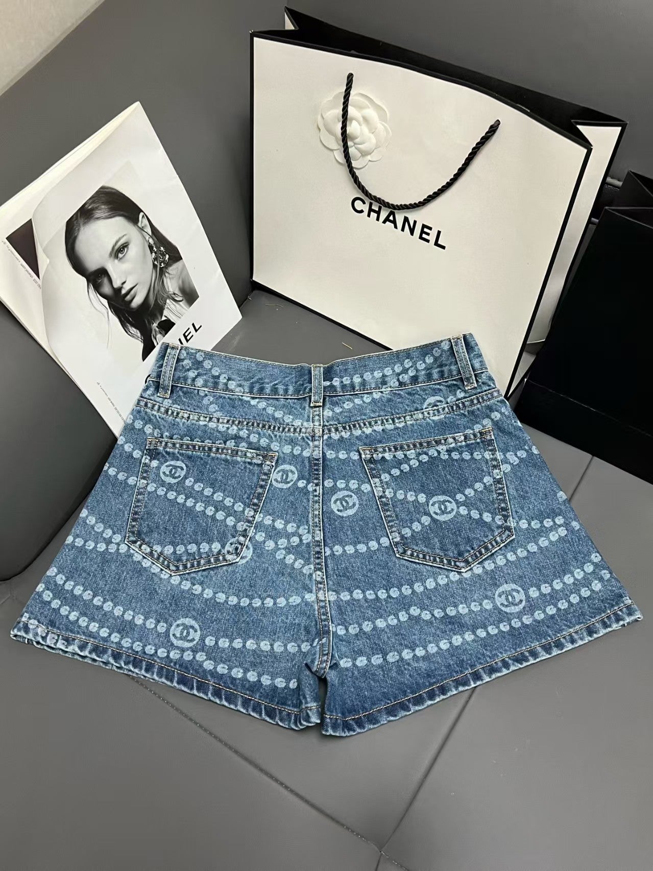 New denim shorts