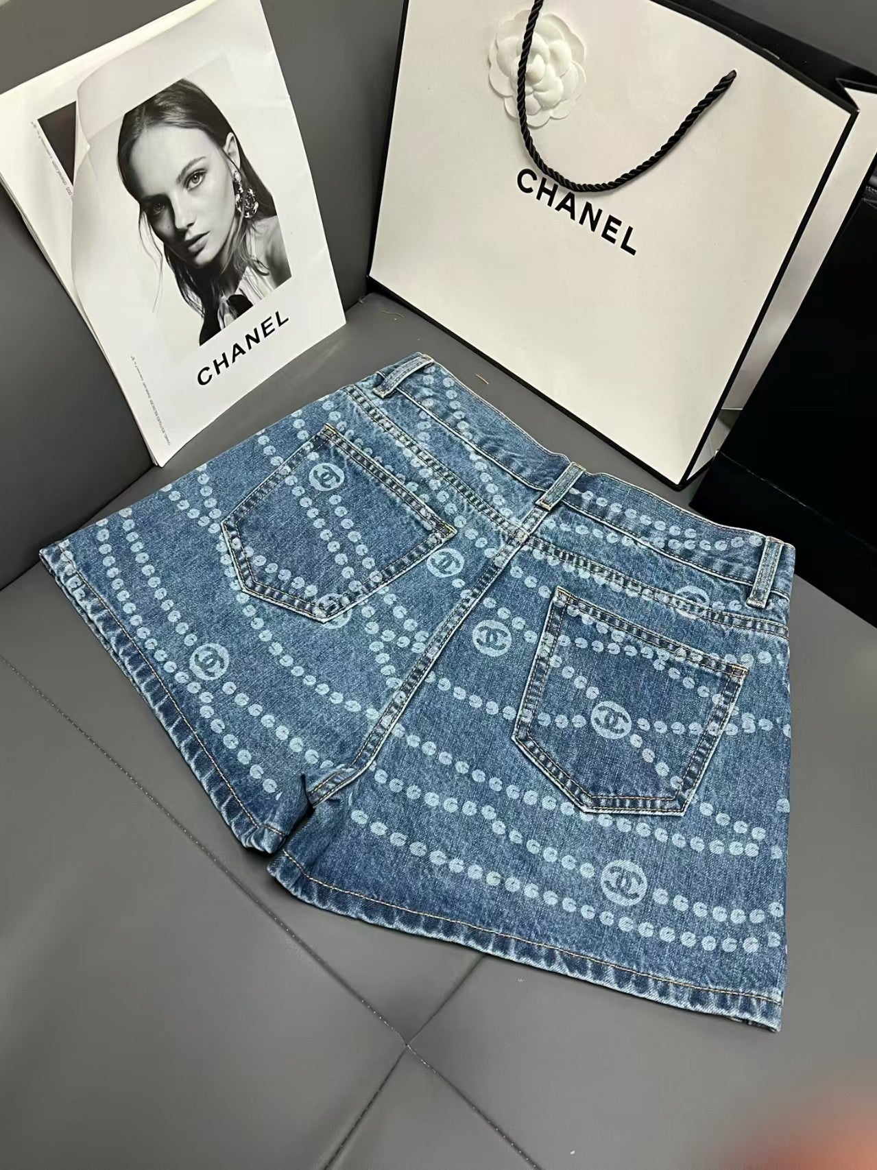 New denim shorts