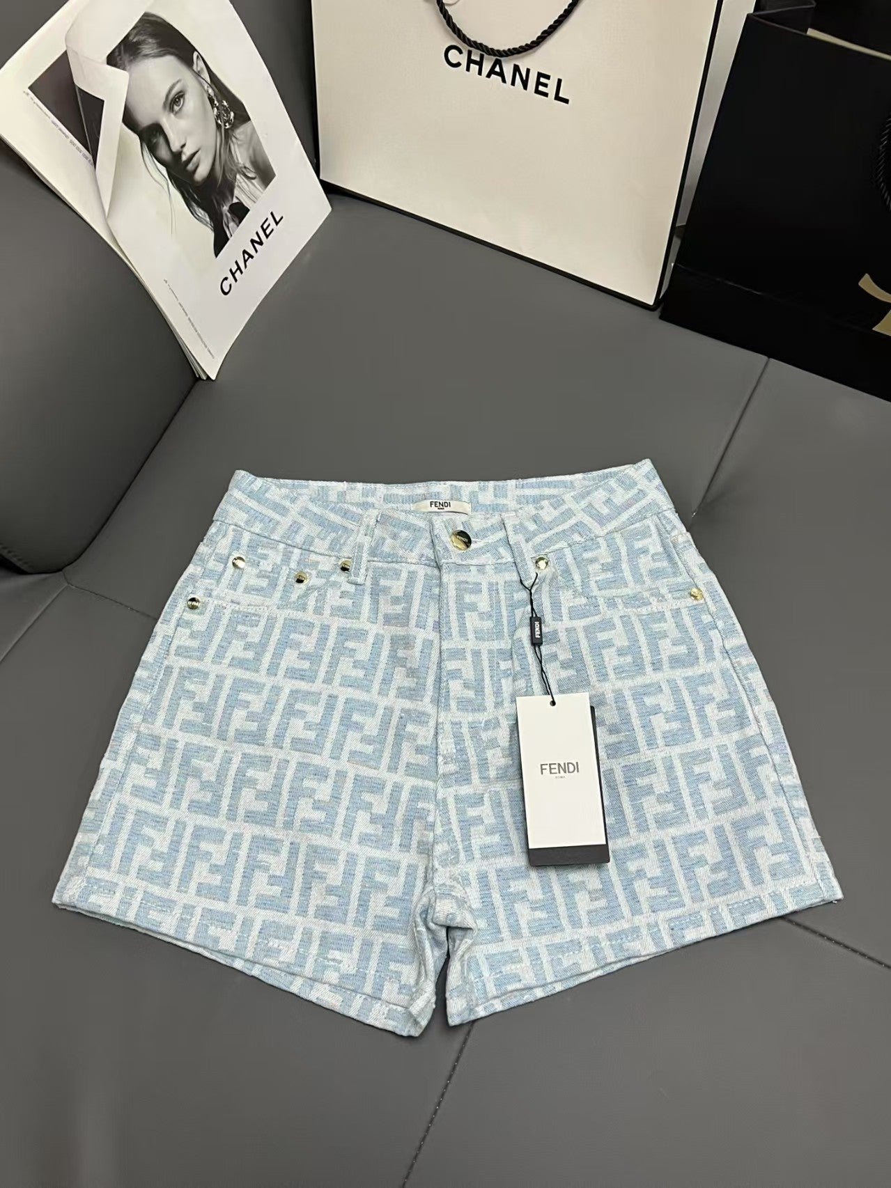 all over print jacquard shorts