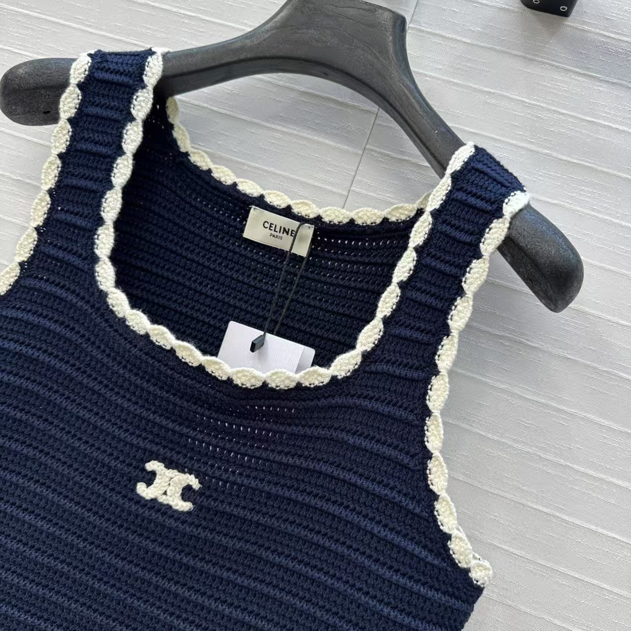 🔥🔥🔥Navy Crochet Tank Top