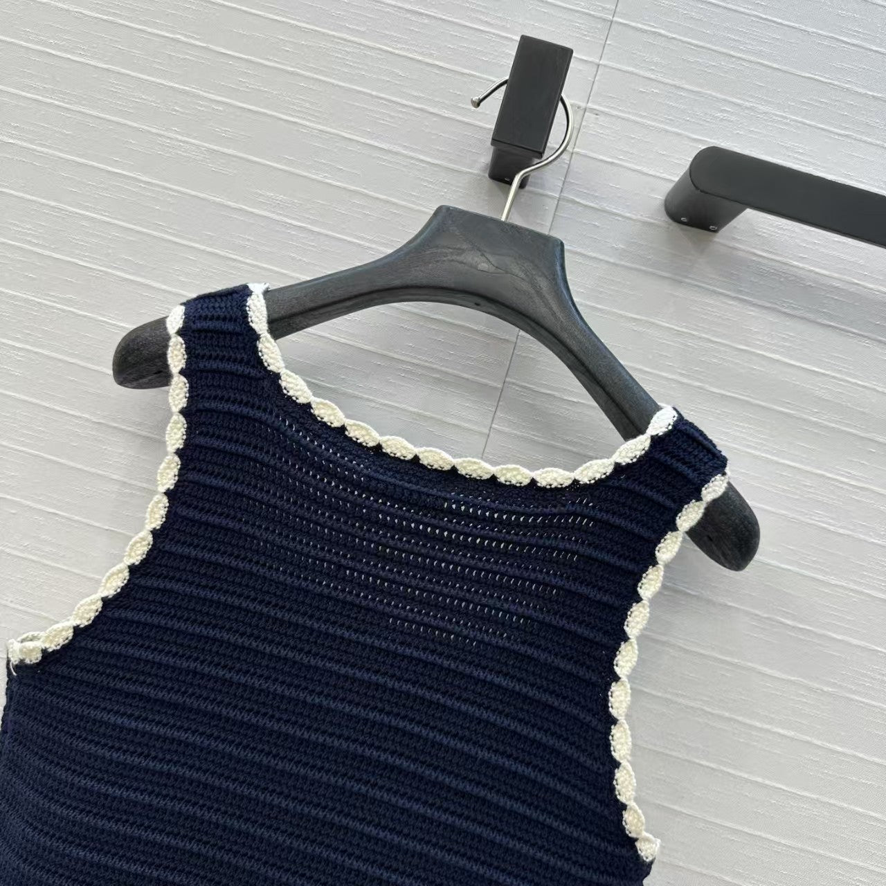 🔥🔥🔥Navy Crochet Tank Top
