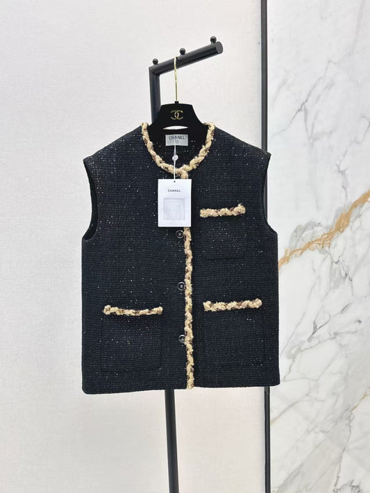 Latest Tweed Vest Jacket
