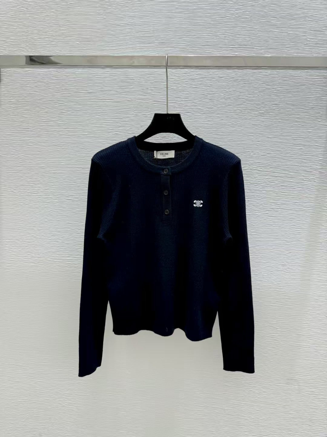 New Arc de Triomphe Pit Stripe Half Cardigan