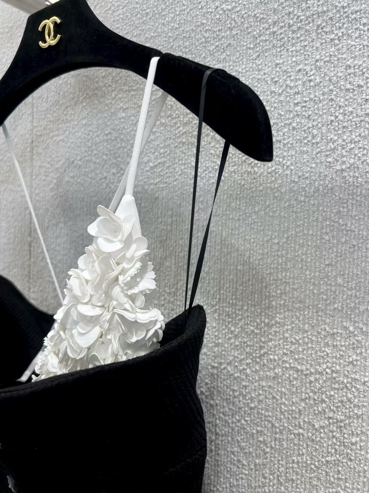 French black and white stitching tube top camisole