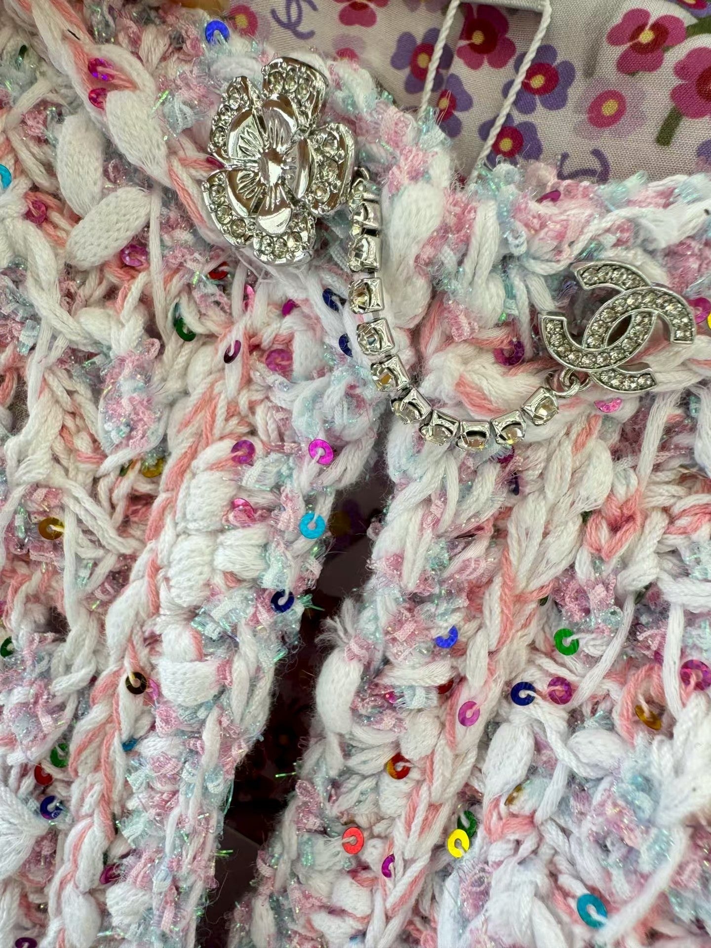 Colorful macaron cardigan