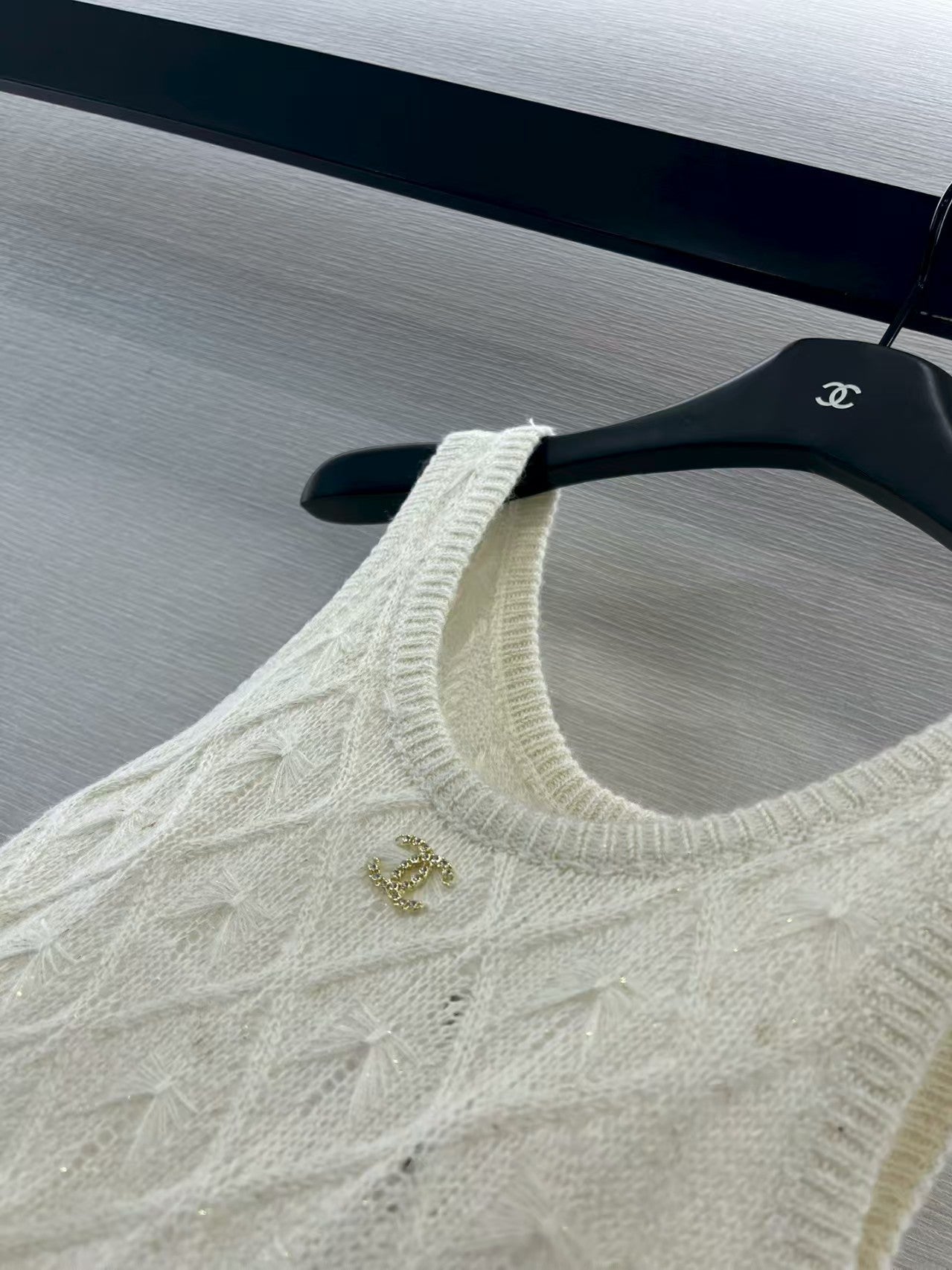 Fireworks rhinestone knitted vest