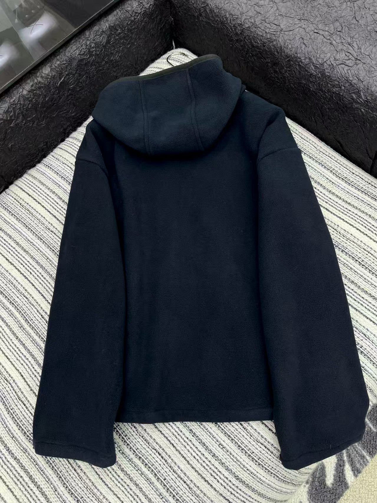 New drawstring fleece hooded jacket