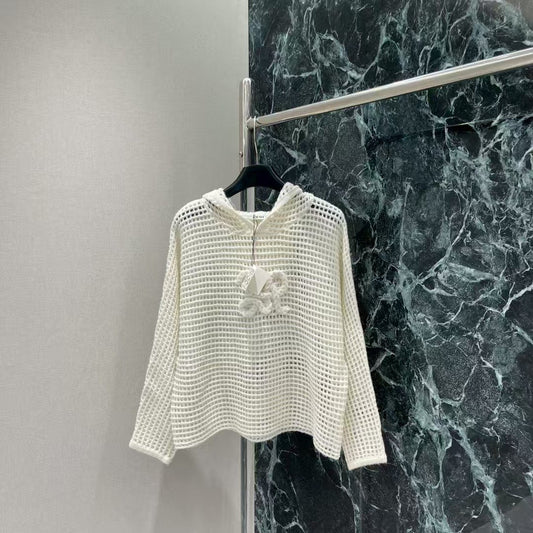 Hooded hollow shirt