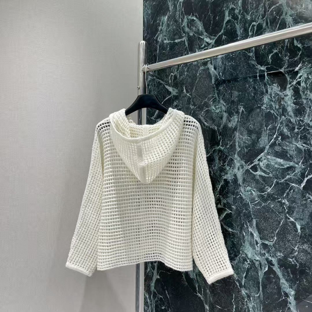 Hooded hollow shirt