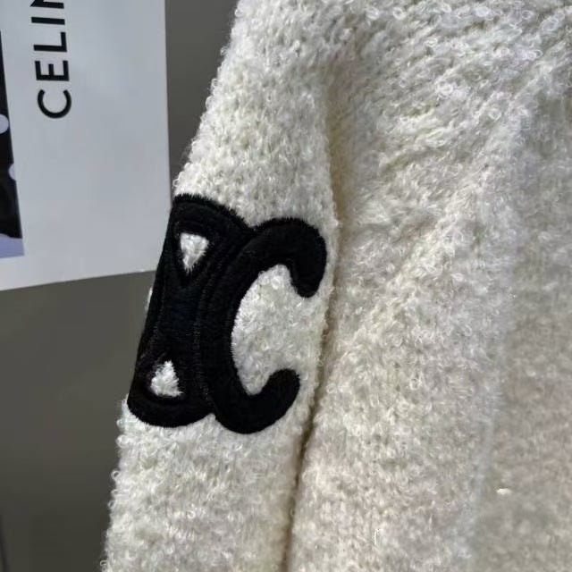 New Arc de Triomphe embroidered knitted cardigan