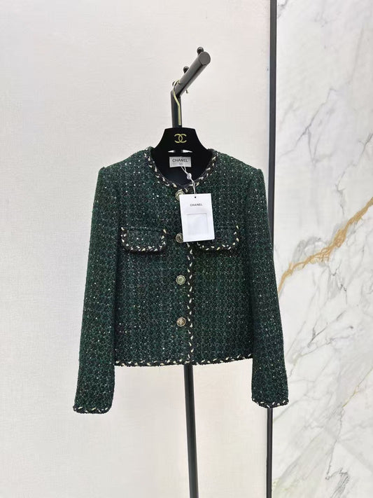 The latest autumn and winter small jacket with border design