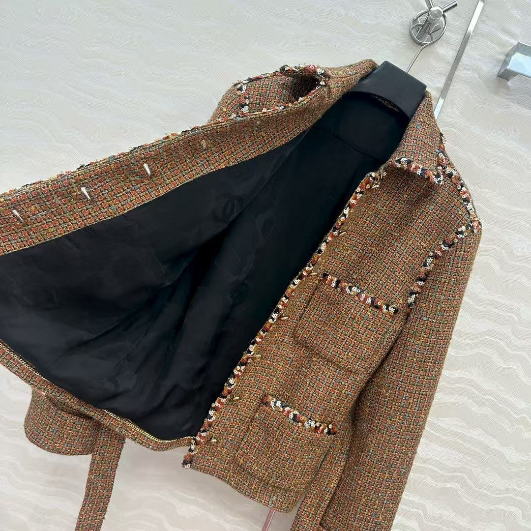New check tweed jacket
