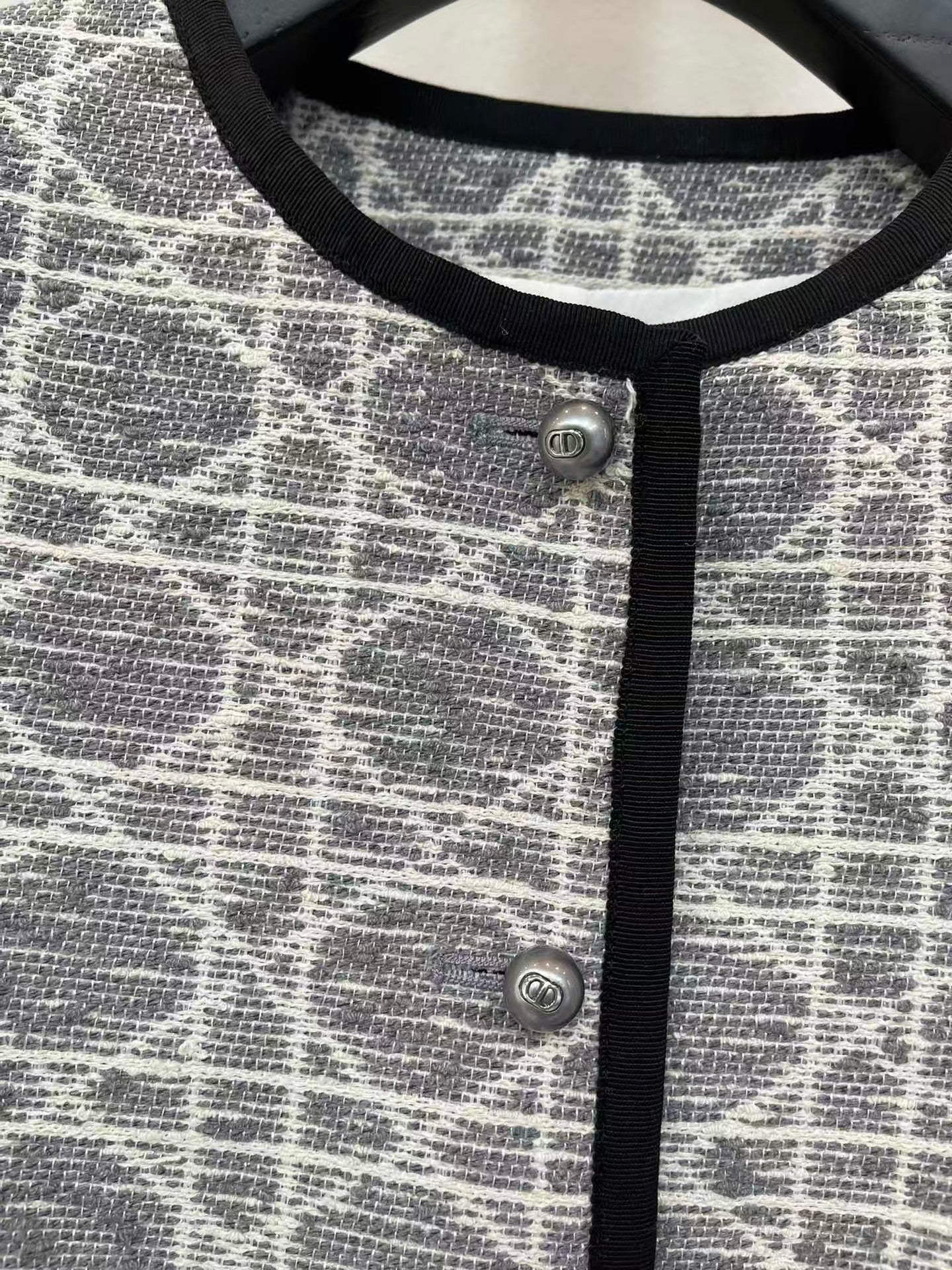 Cannage crew neck jacket