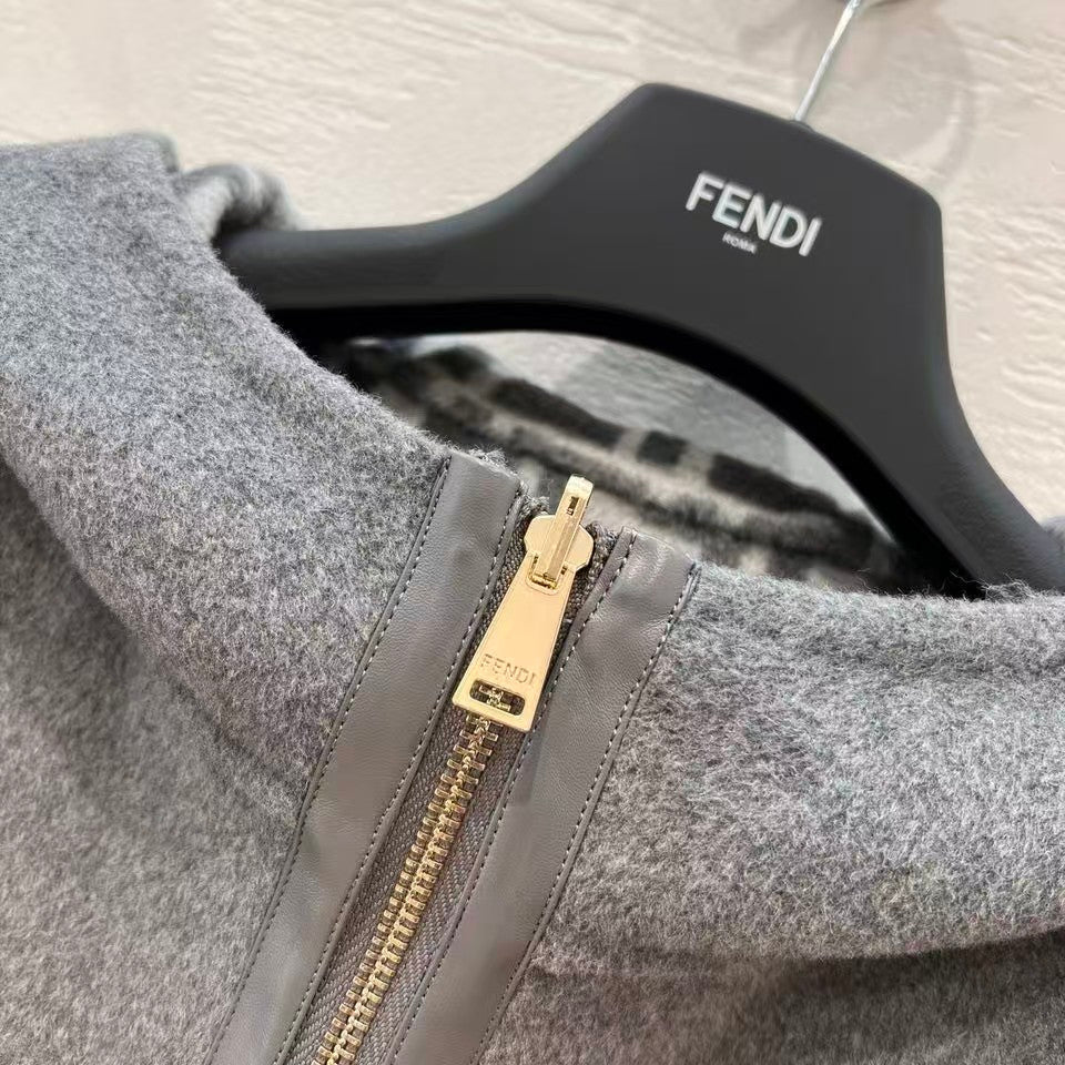 reversible logo zip-up hooded jacket