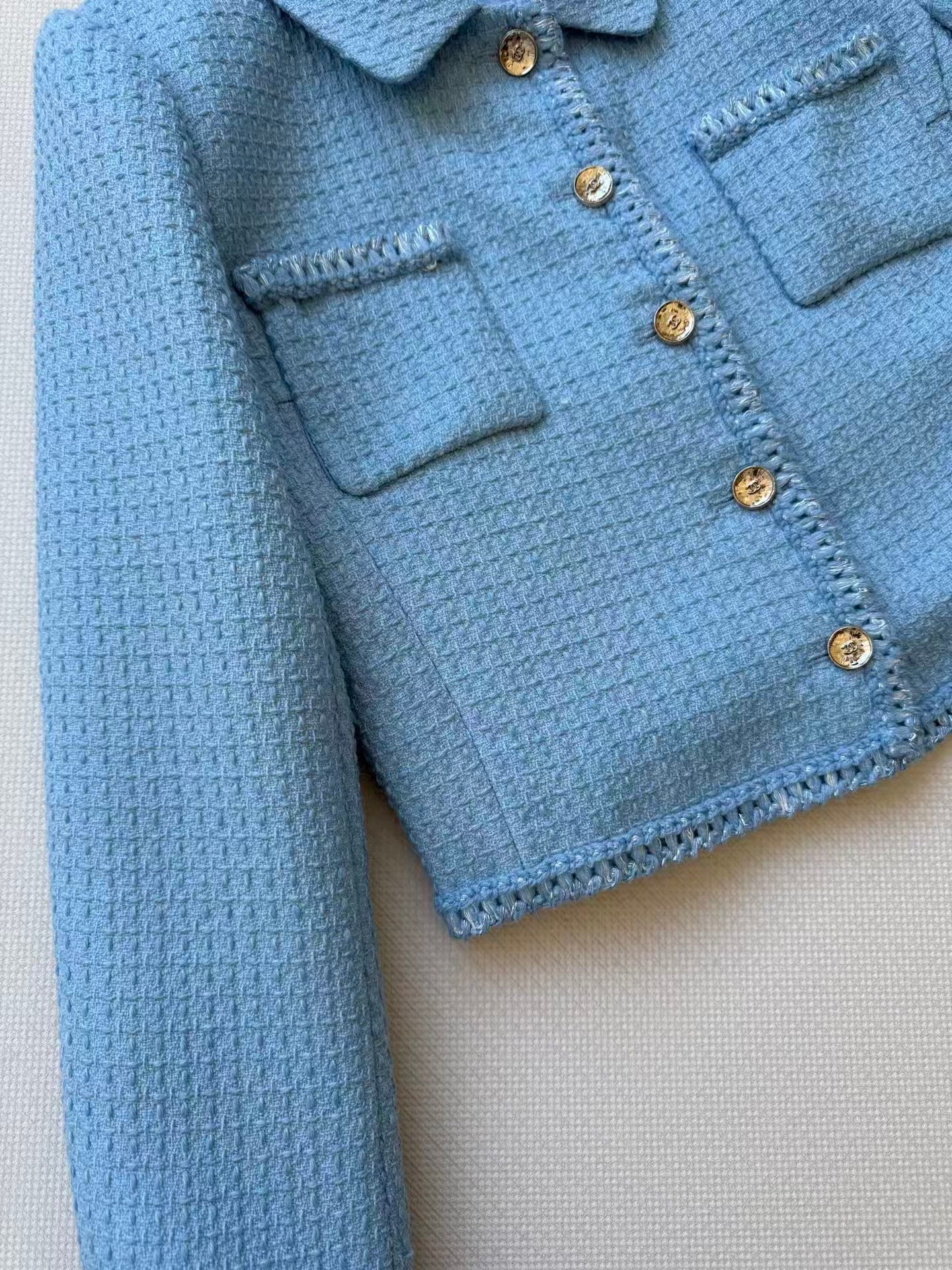 Light blue tweed jacket