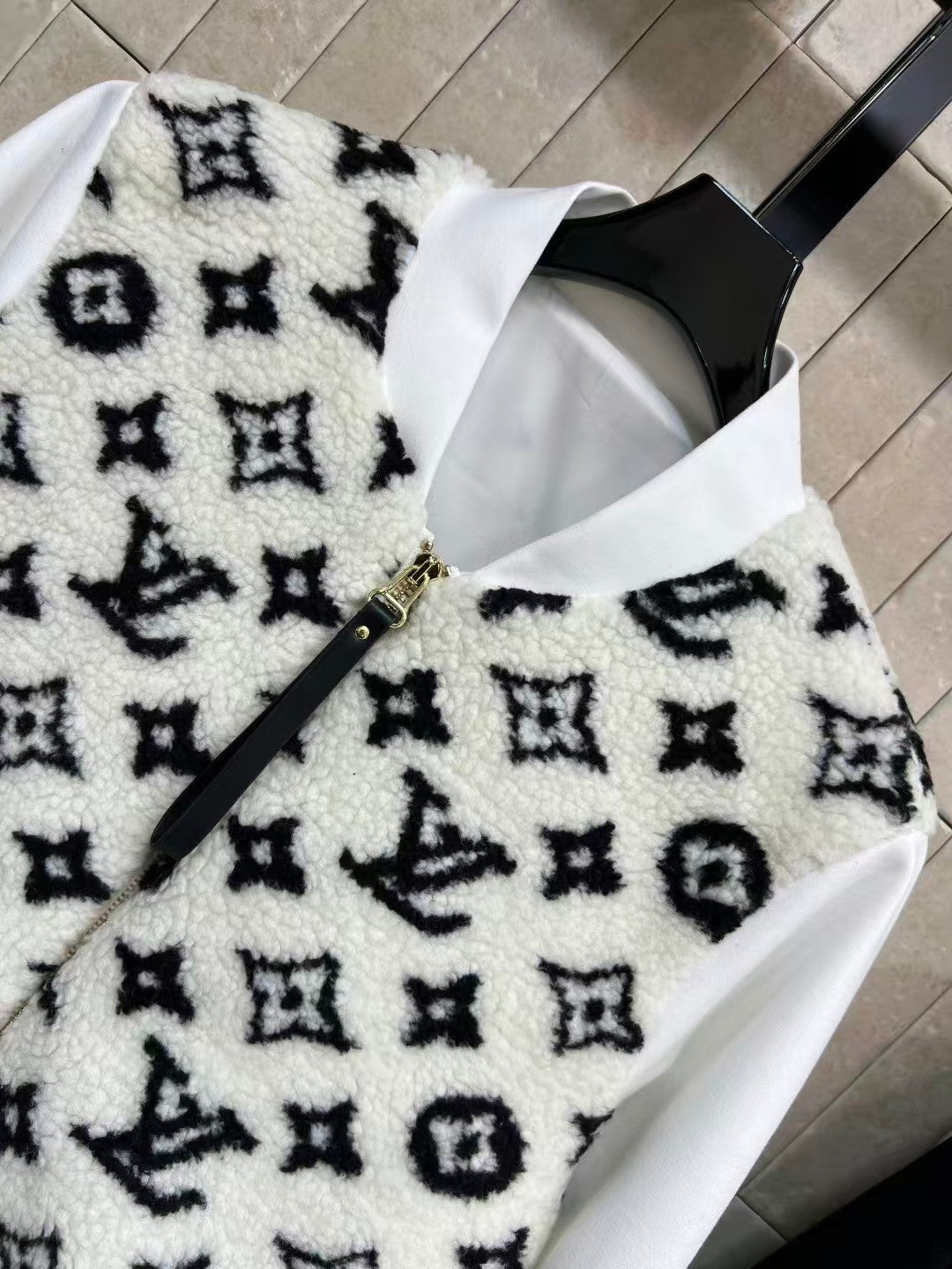Old fashioned lambswool patchwork jacket