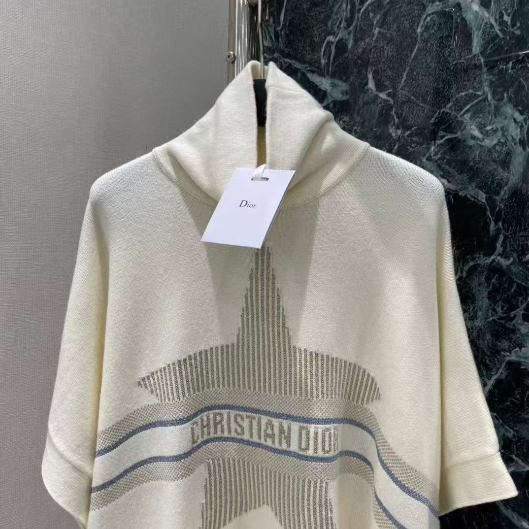New autumn and winter high collar knitted cape