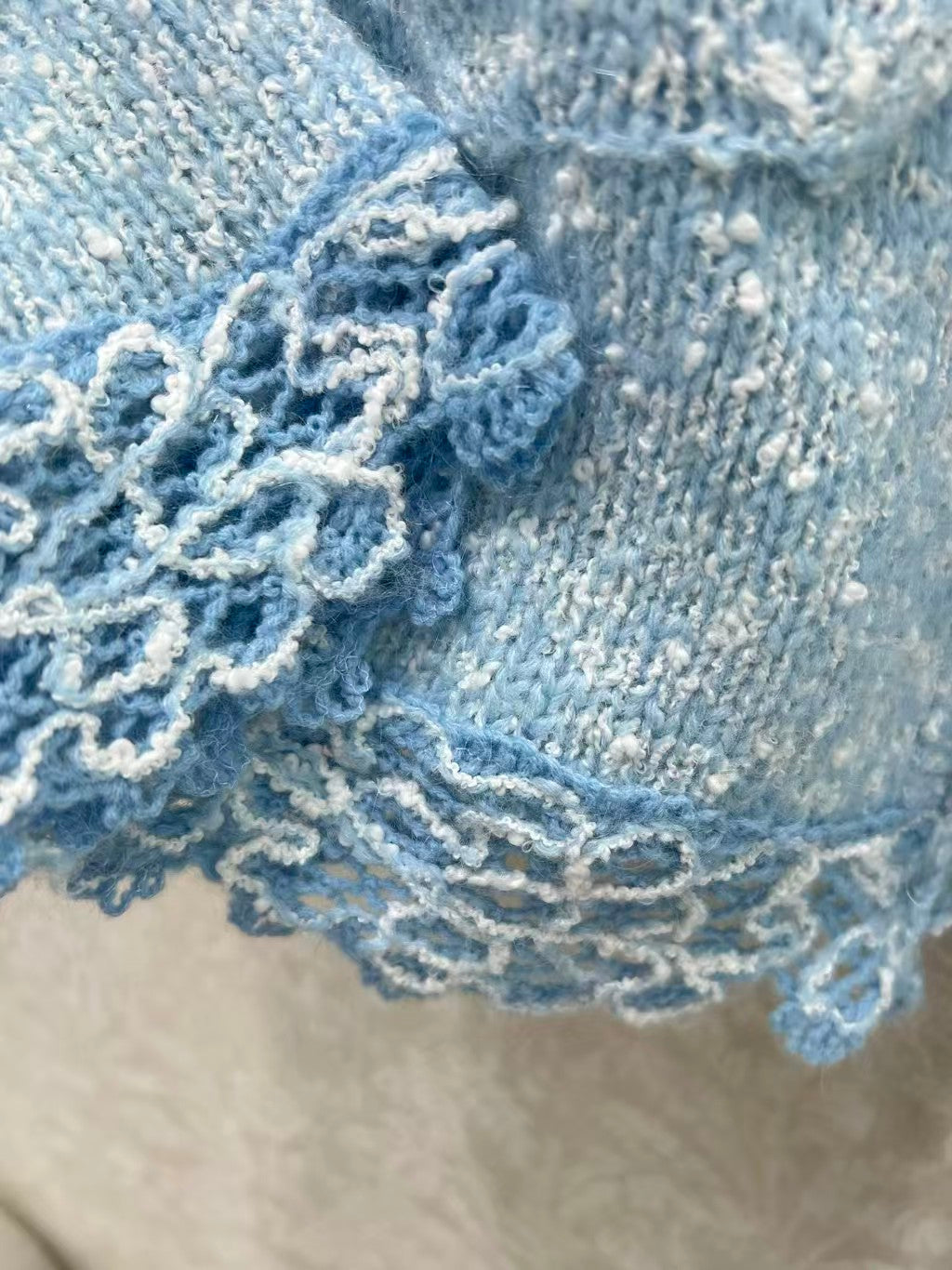 New Embroidered Lace Knit Cardigan