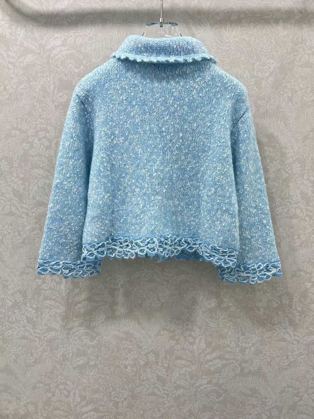 New Embroidered Lace Knit Cardigan