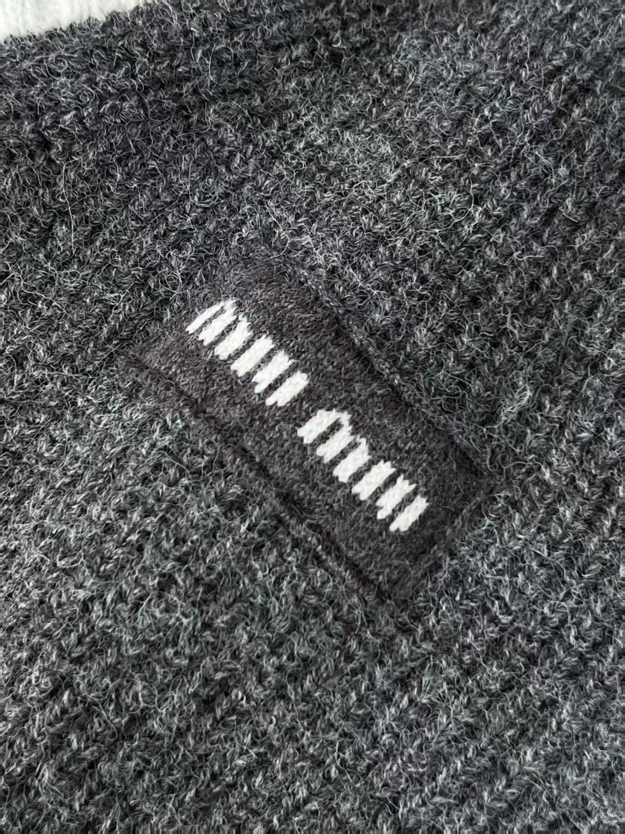 V-neck knit sweater