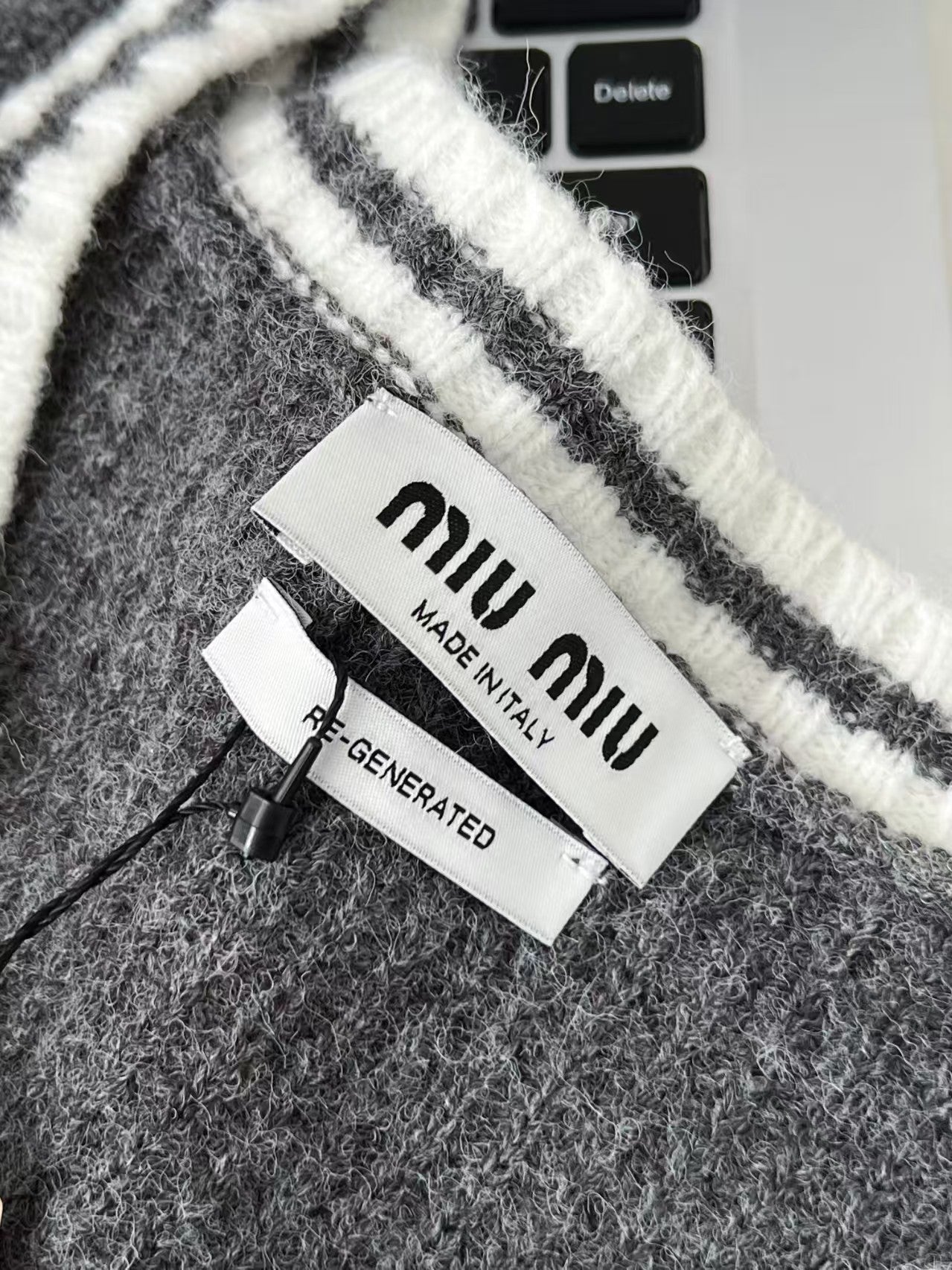 V-neck knit sweater