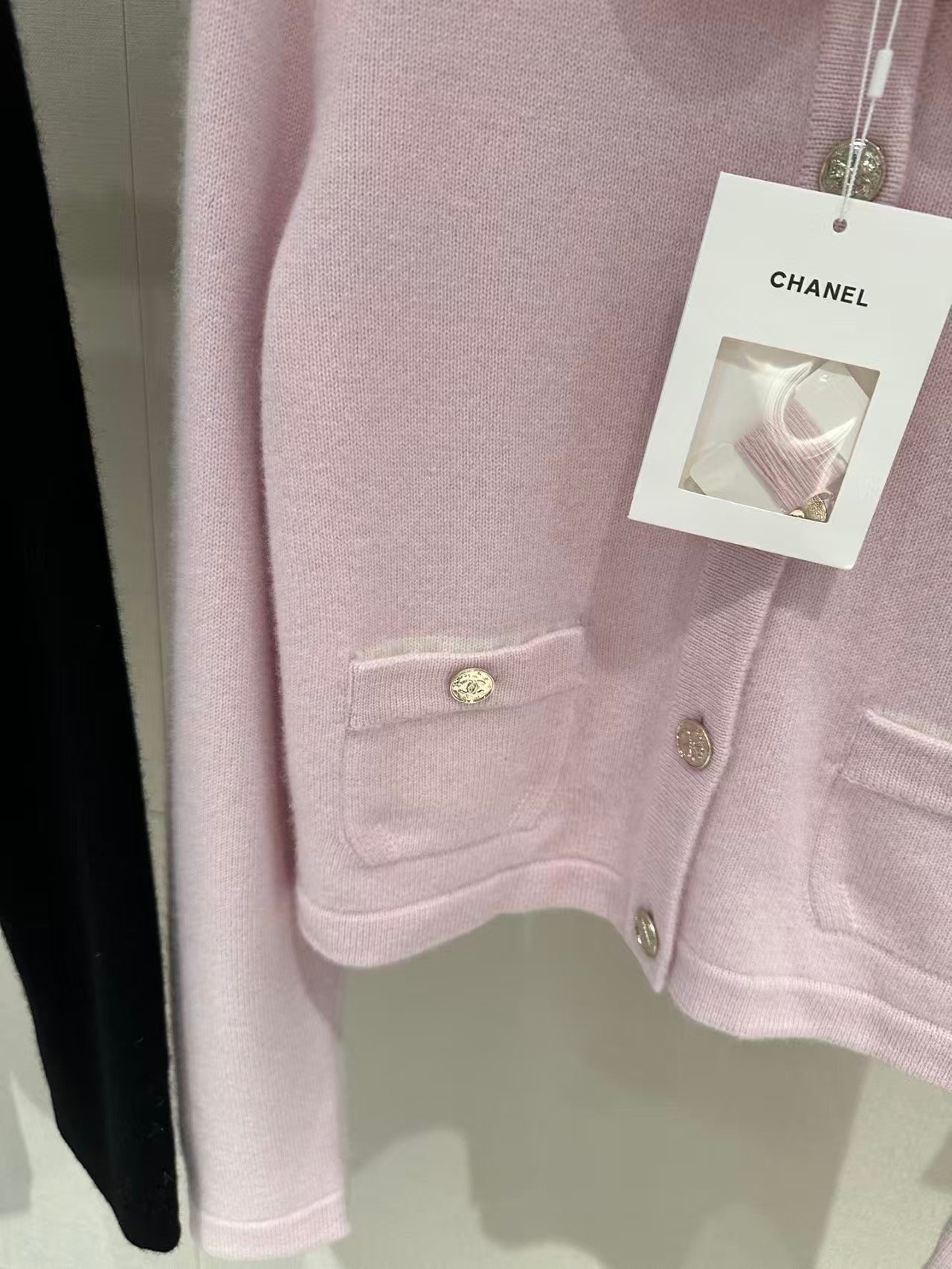 Detachable jacquard collar knit cardigan