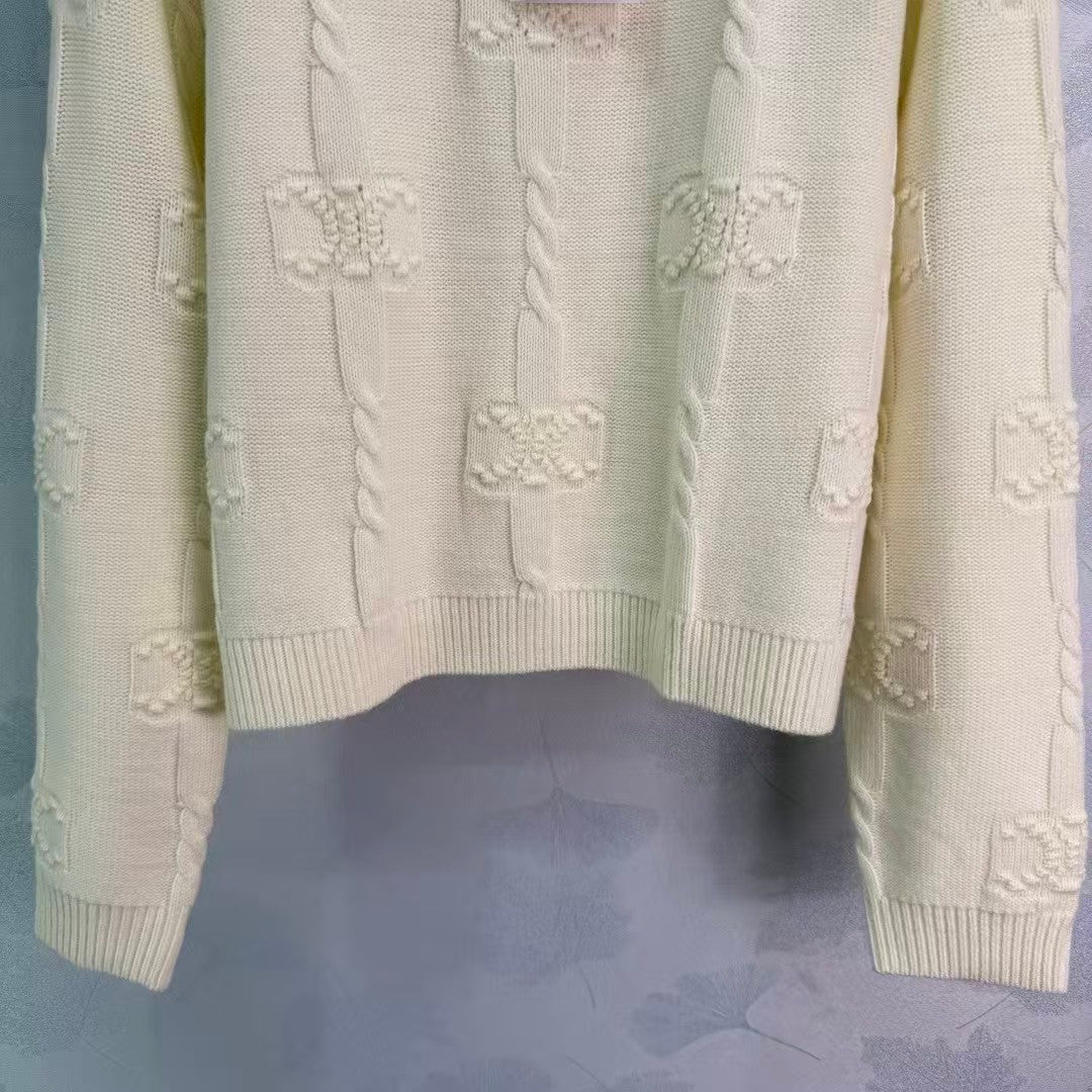 Arc de Triomphe Pattern Knit Sweater