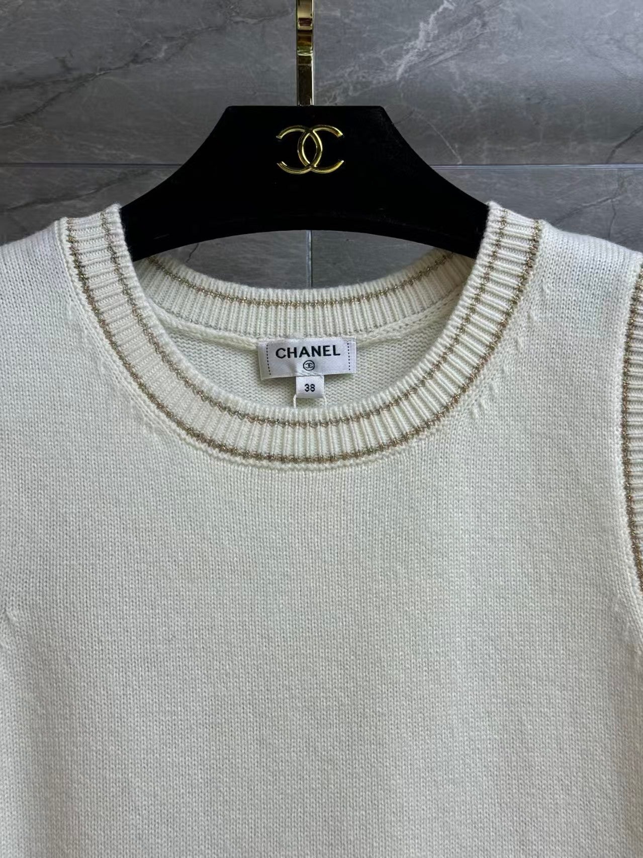Platinum knitted vest