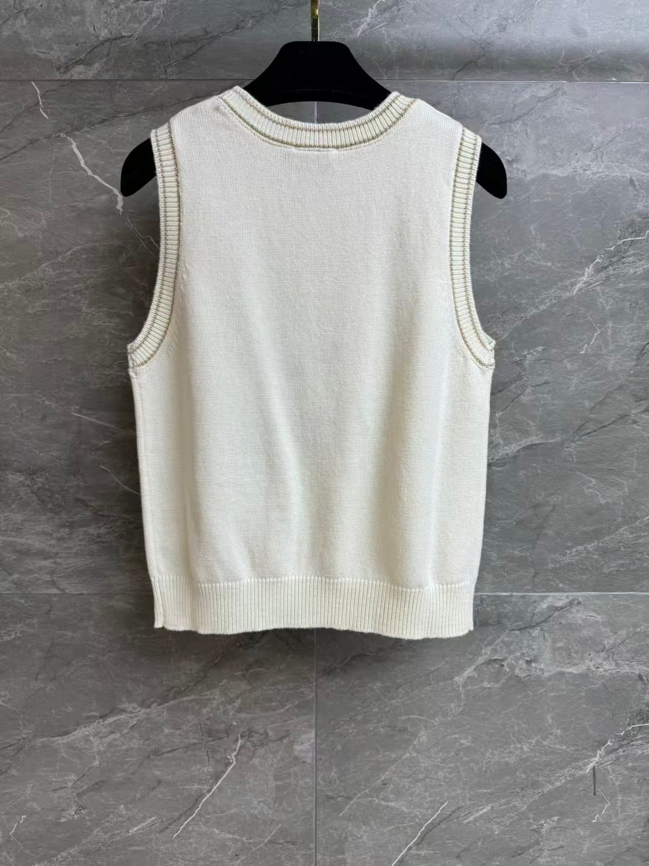Platinum knitted vest