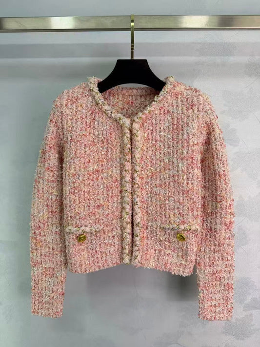 New pink tweed-style jacket