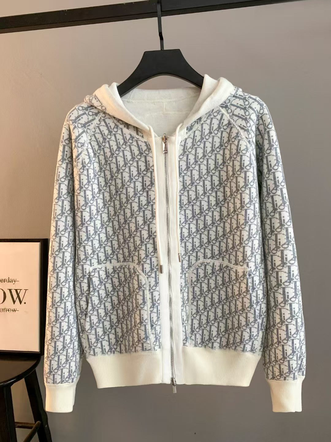 Reversible zippered hooded sweater