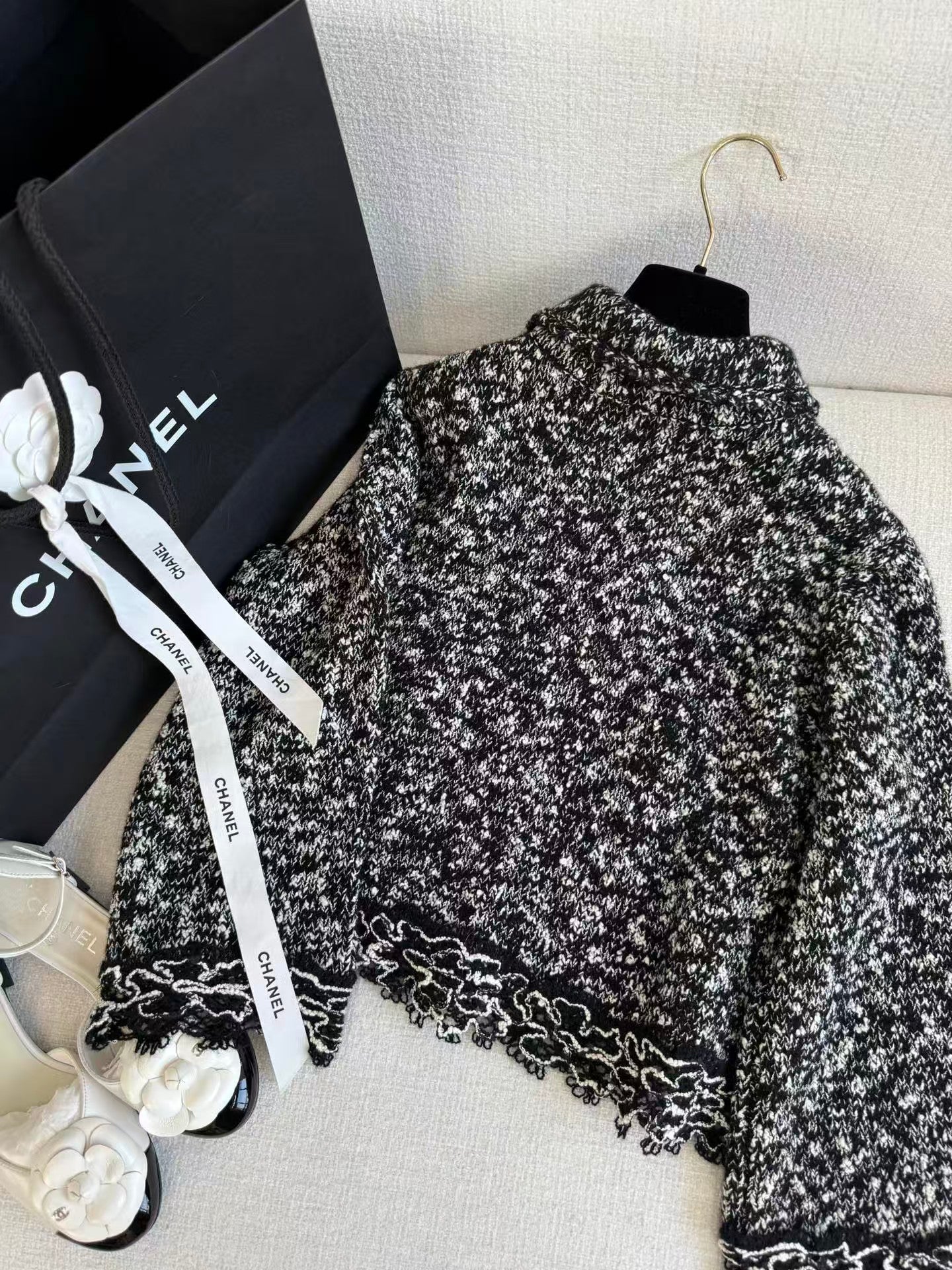 Embroidered and lace patchwork cardigan