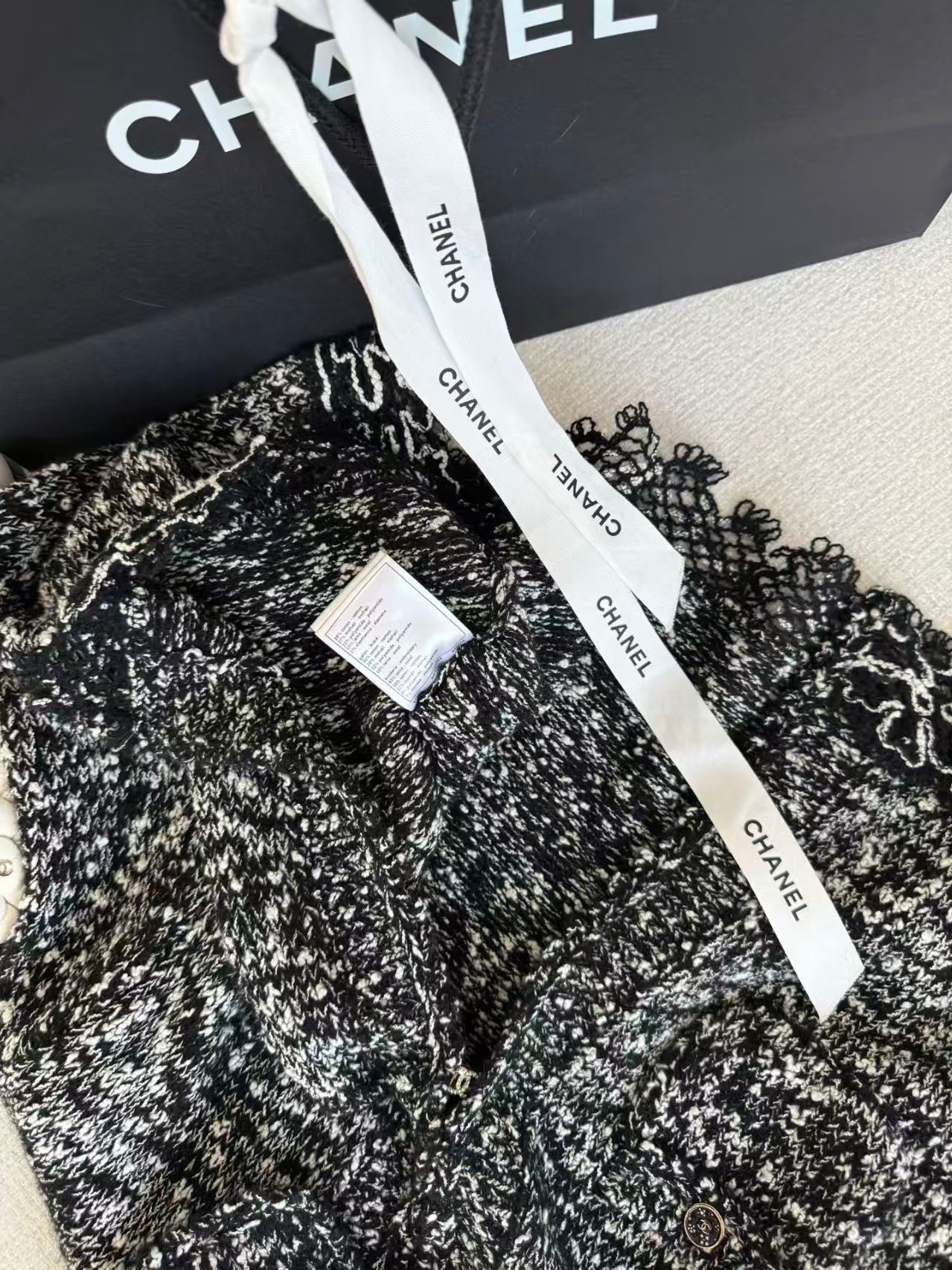 Embroidered and lace patchwork cardigan