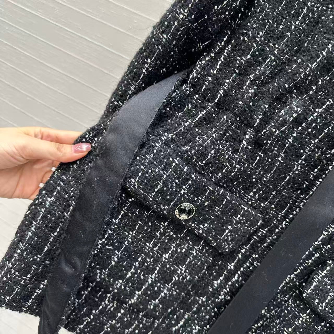 Silk jacquard lined jacket