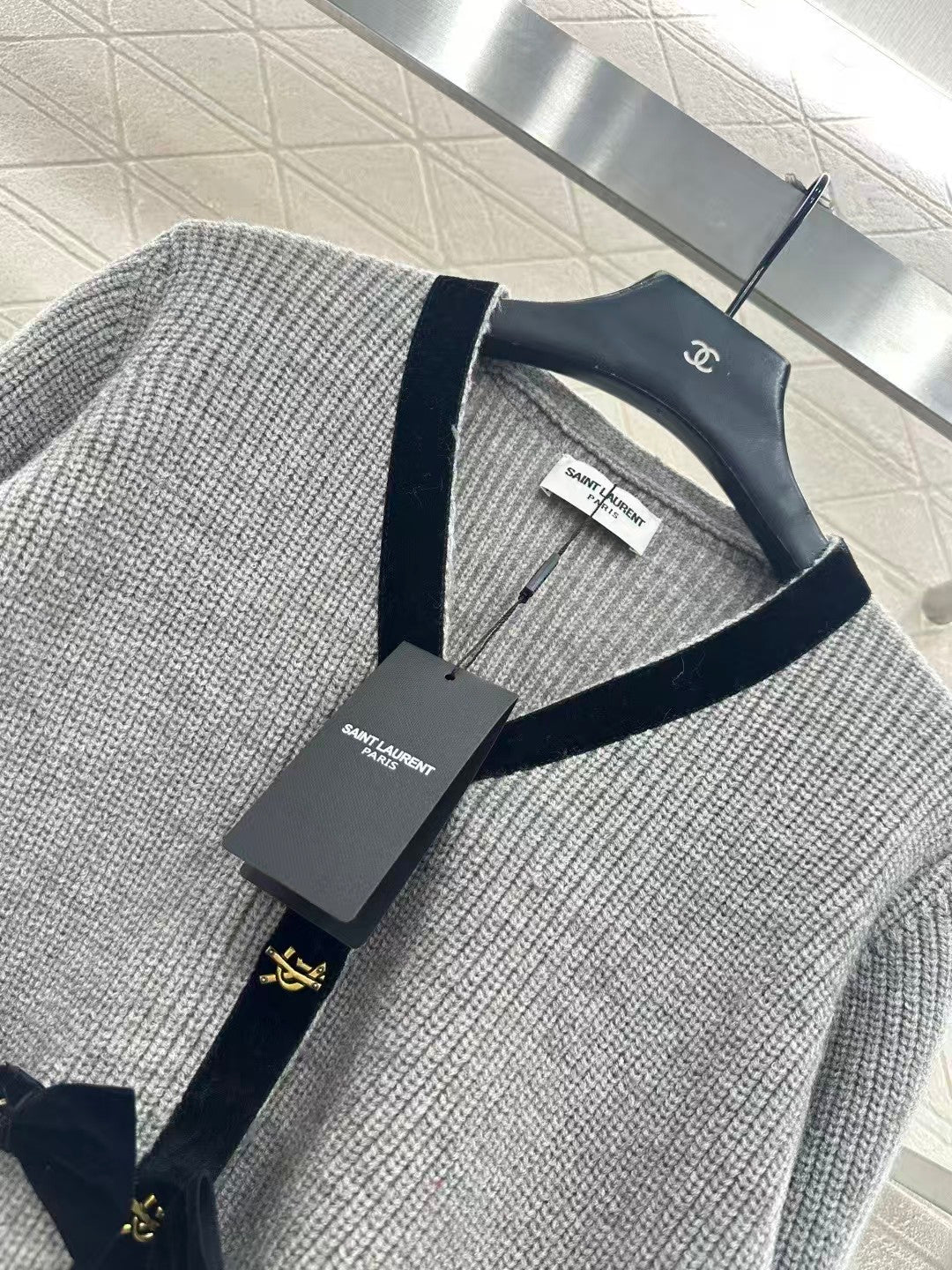 Bow-knot knitted cardigan