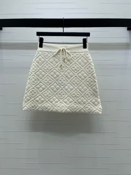 Jacquard knit skirt