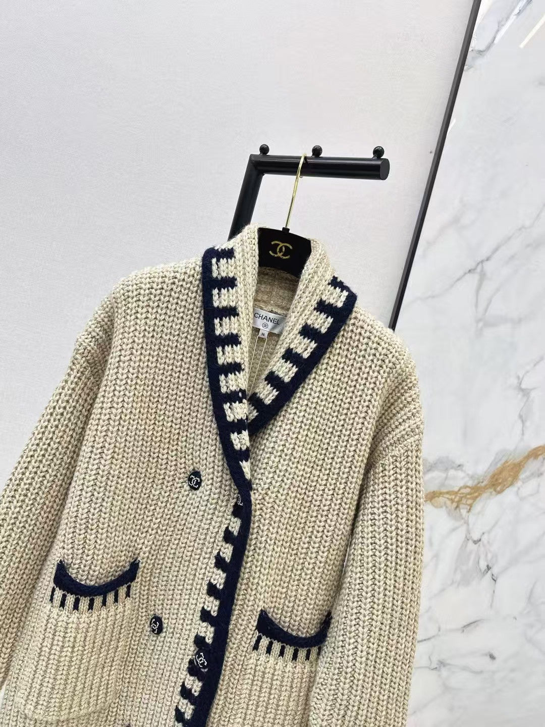 Chunky knit crochet sweater coat