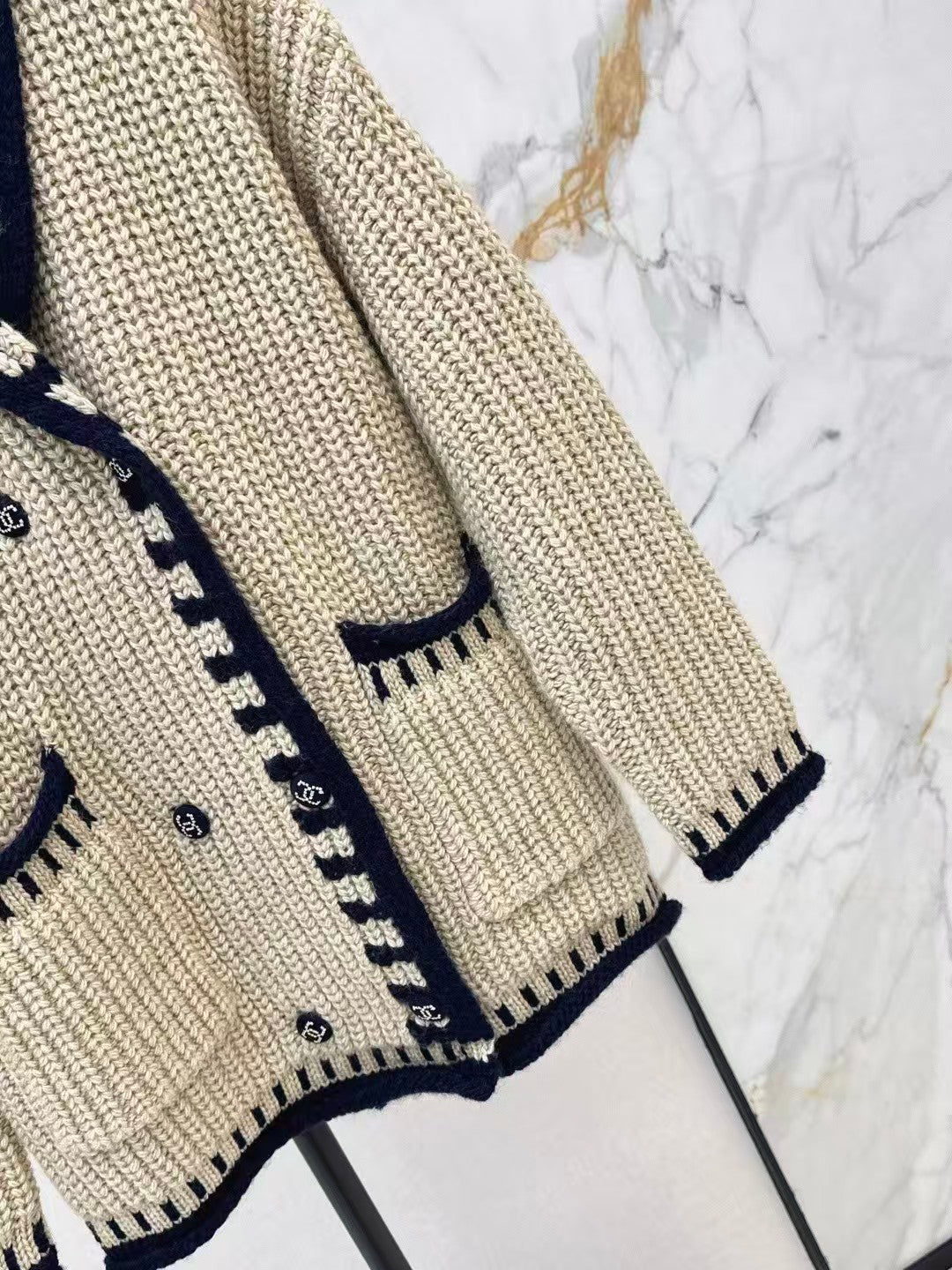 Chunky knit crochet sweater coat