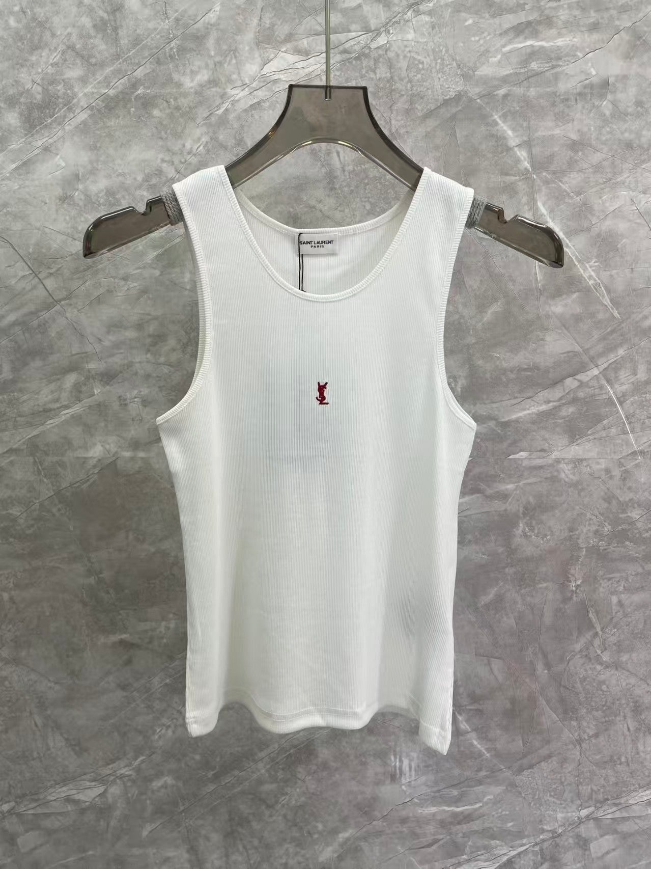 26 Red embroidered logo vest